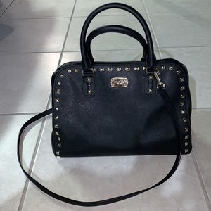 Michael Kors Black & Gold Studded Purse